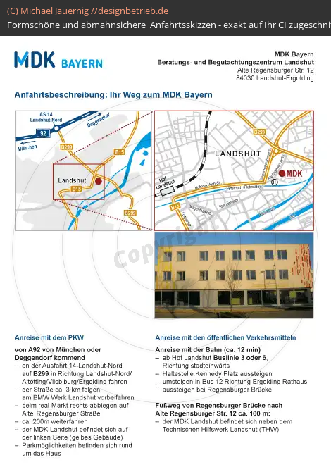 Anfahrtsskizze Landshut Alte Regensburger Straße MDK Bayern (384)