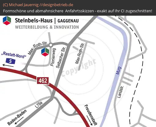 Anfahrtsskizze Gaggenau Max-Roth-Straße Steinbeis Business Academy (395)