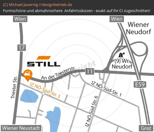 Anfahrtsskizze Wien Übersichtskarte STILL GmbH (404)