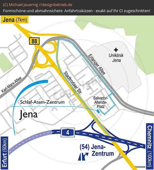 Anfahrtsskizze Jena Schlaf-Atem-Zentrum Löwenstein Medical GmbH & Co. KG (475)