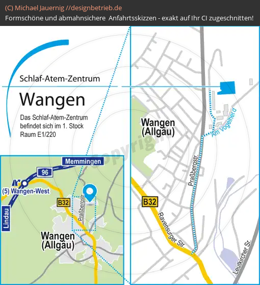 Anfahrtsskizze Wangen Schlaf-Atem-Zentrum | Löwenstein Medical GmbH & Co. KG (658)