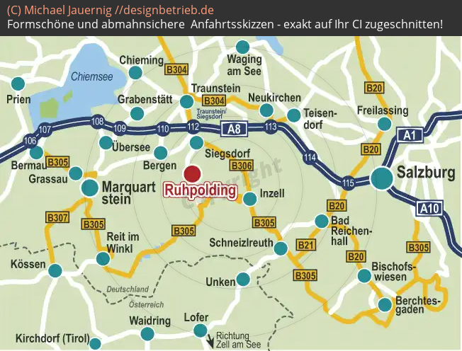 Anfahrtsskizze Ruhpolding (Detailkarte) (Freizeitpark) (26)