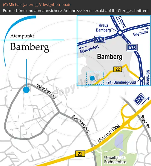 Anfahrtsskizze Bamberg Babenbergring Löwenstein Medical GmbH & Co. KG (367)