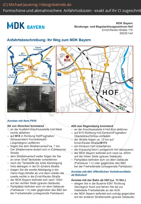 Anfahrtsskizze Hof Ernst-Reuter-Straße MDK Bayern (383)