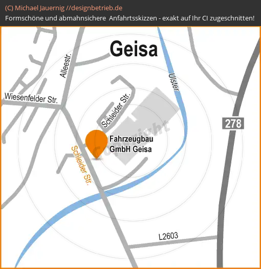 Anfahrtsskizze Geisa Detailkarte STILL GmbH (431)