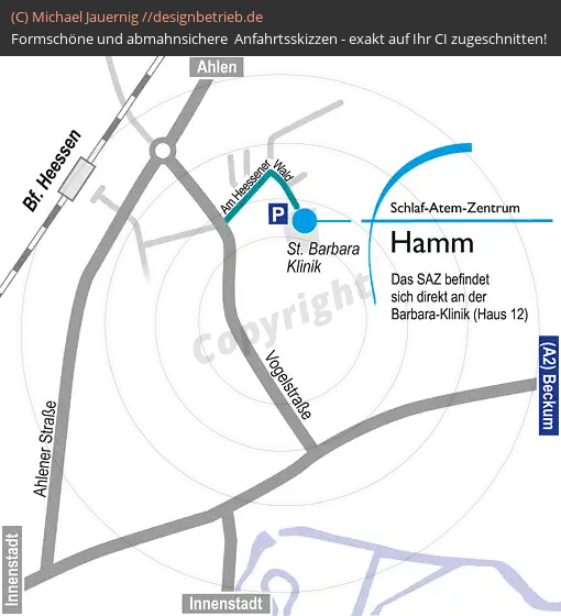 Anfahrtsskizze Hamm Am Heesener Wald Schlaf-Atem-Zentrum Löwenstein Medical GmbH & Co. KG (527)