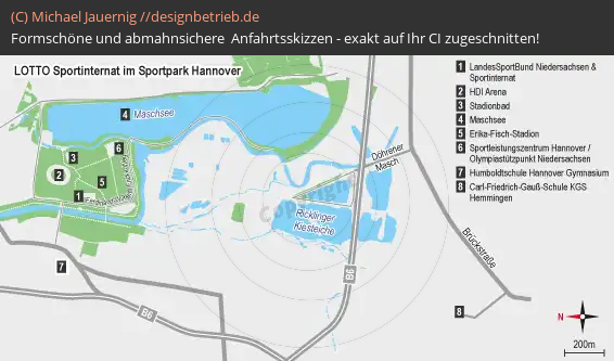 Anfahrtsskizze Hannover (Lageplan Sportpark) LandesSportBund Niedersachsen e.V. (573)