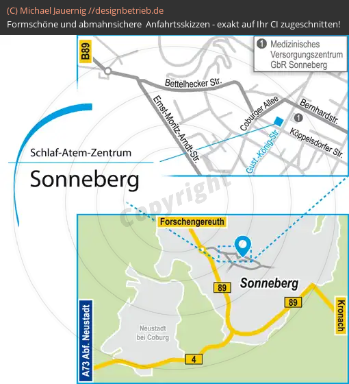 Anfahrtsskizze Sonneberg Schlaf-Atem-Zentrum | Löwenstein Medical GmbH & Co. KG (622)