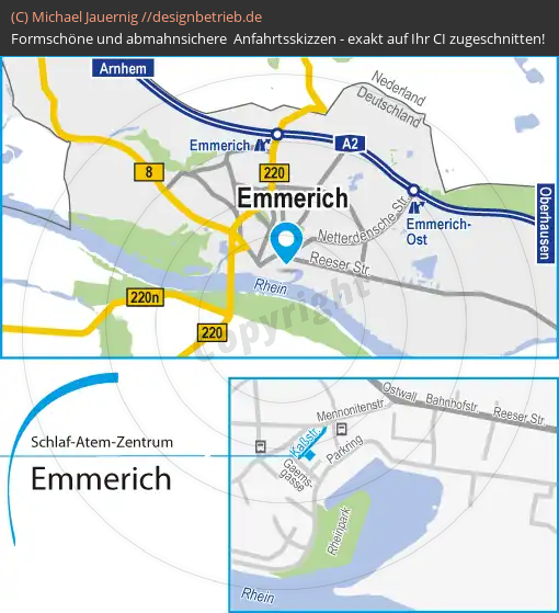 Anfahrtsskizze Emmerich Schlaf-Atem-Zentrum | Löwenstein Medical GmbH & Co. KG (673)