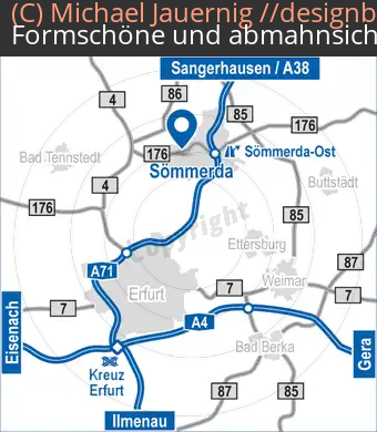Anfahrtsskizze Sömmerda Übersichtskarte | BOHAI TRIMET Automotive Holding GmbH (707)