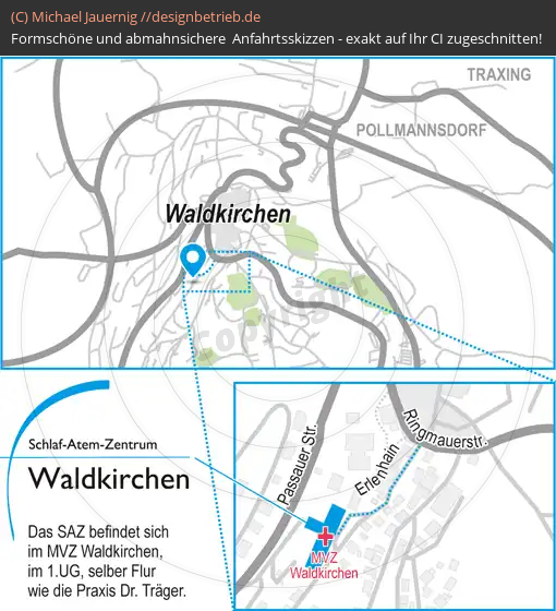 Anfahrtsskizze Waldkirchen Erlenhain Schlaf-Atem-Zentrum | Löwenstein Medical GmbH & Co. KG (714)