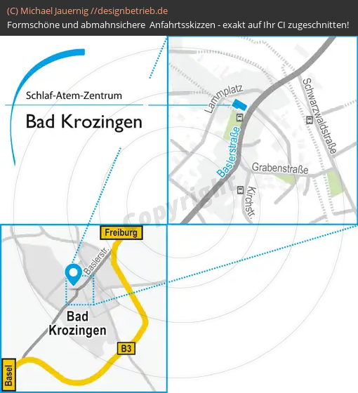 Anfahrtsskizze Bad-Krozingen Baslerstraße Schlaf-Atem-Zentrum | Löwenstein Medical GmbH & Co. KG (715)