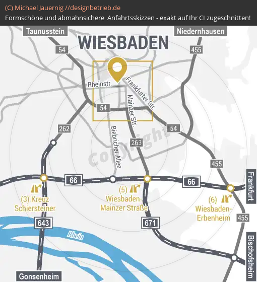 Anfahrtsskizze Wiesbaden Übersichtskarte | Waider Mediendesign (785)