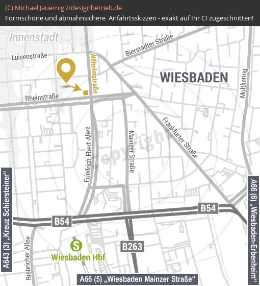 Anfahrtsskizze Wiesbaden Detailkarte | Waider Mediendesign (786)