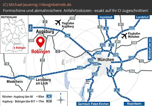 Anfahrtsskizze Bobingen / München Detailskizze | Industriepark Werk Bobingen GmbH & Co. KG (799)